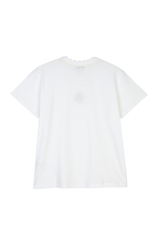 Women's T-Shirt Majorelle Melange Jersey Knit - White