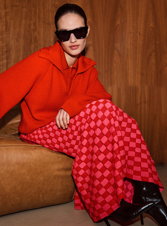 Skirt Delicate Neon-Pink-Bright-Red