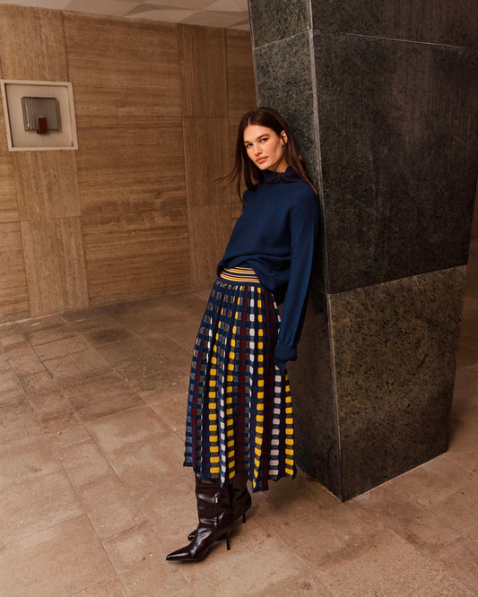 Skirt Delicate3 Indigo-Multi-2