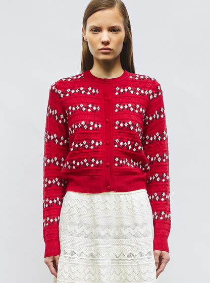 Cardigan Dessert Garance-Red