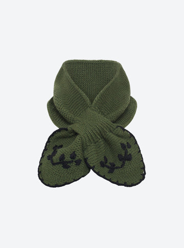 Scarf Dolce Khaki-Deep-Black