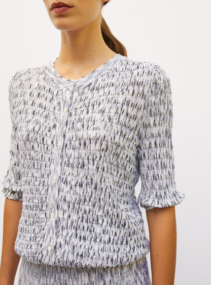 Molli Women’s Origami Knit Cardigan 100% Virgin Wool - Milk-Multi Grey Milk-Multi-Grey