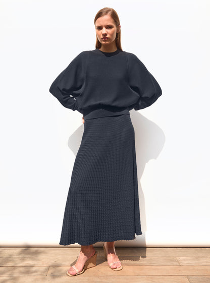 Molli Women’s Pullover Jour 100% Extra-Fine Virgin Wool Knit -  Blue Midnight