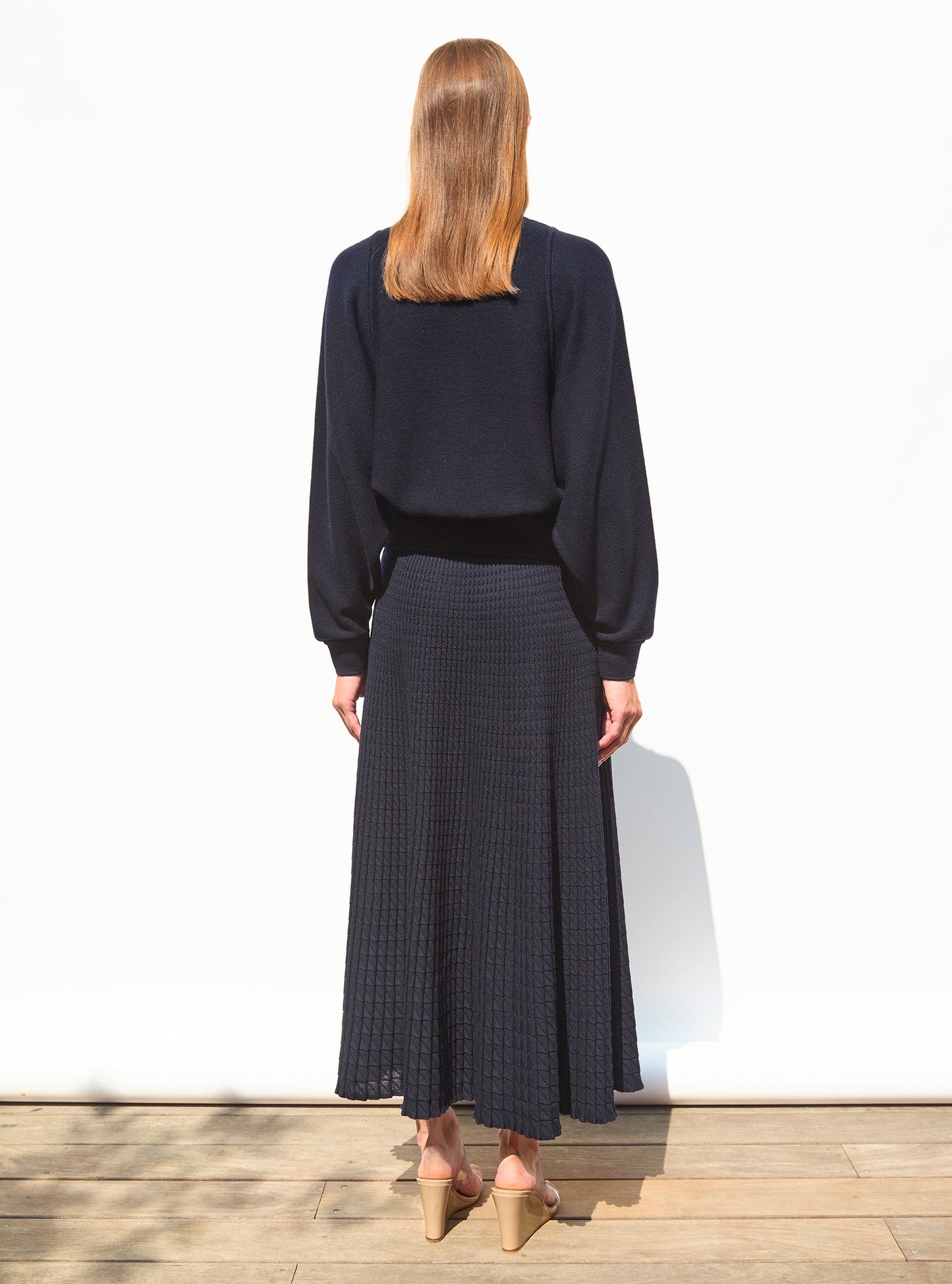 Molli Women’s Pullover Jour 100% Extra-Fine Virgin Wool Knit -  Blue Midnight