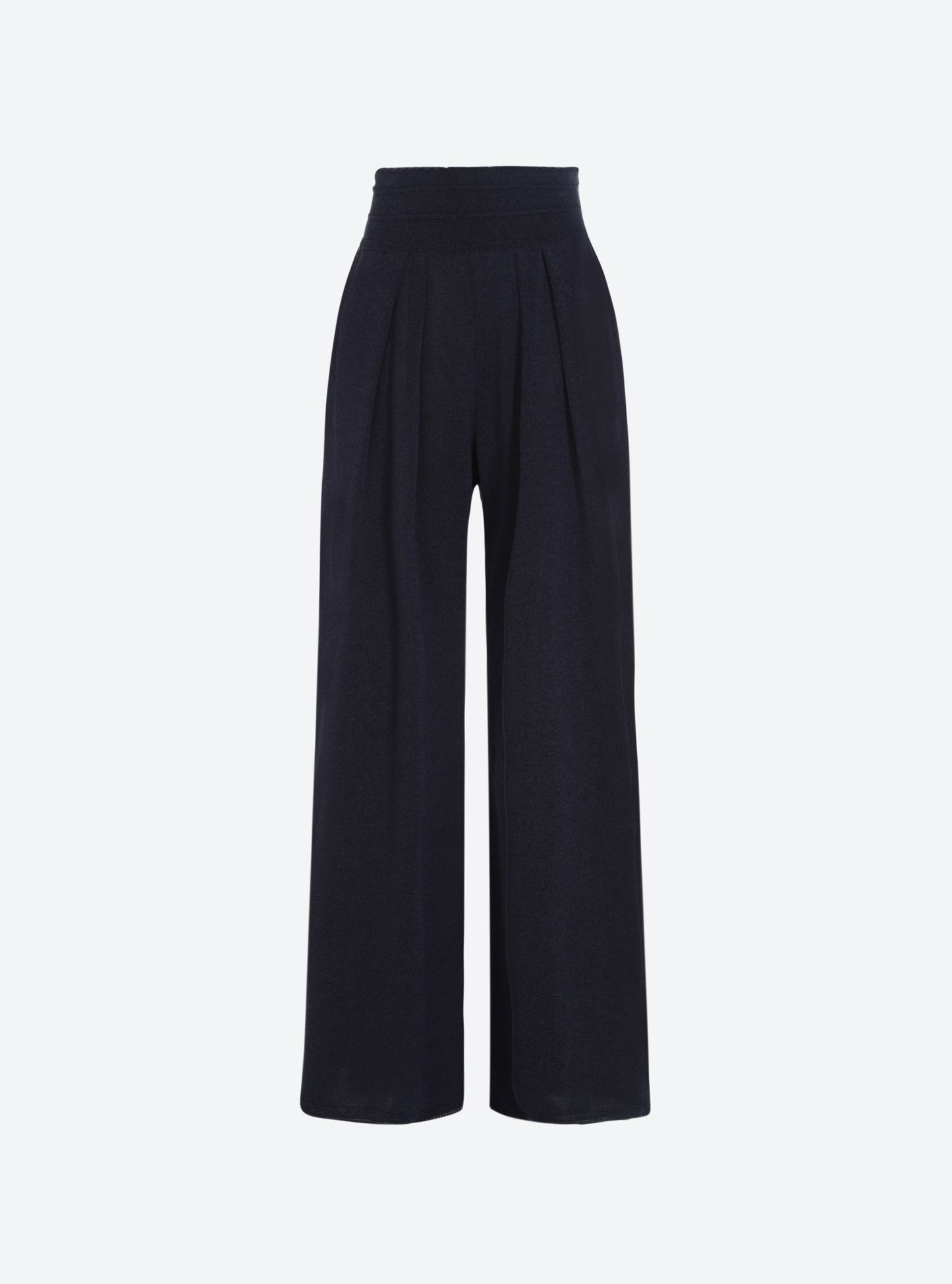 Molli Women's Lauren Fluid Knit Pants 100% Extra-Fine Virgin Wool -  Blue Midnight