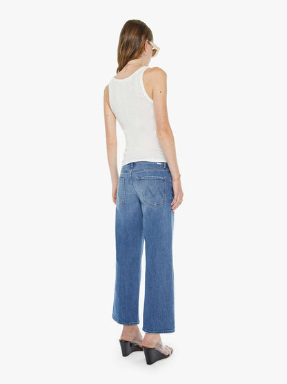 MOTHER Women's Mid Rise Maven Ankle Wide Leg Jeans 77% Cotton - All-Your-Eggs