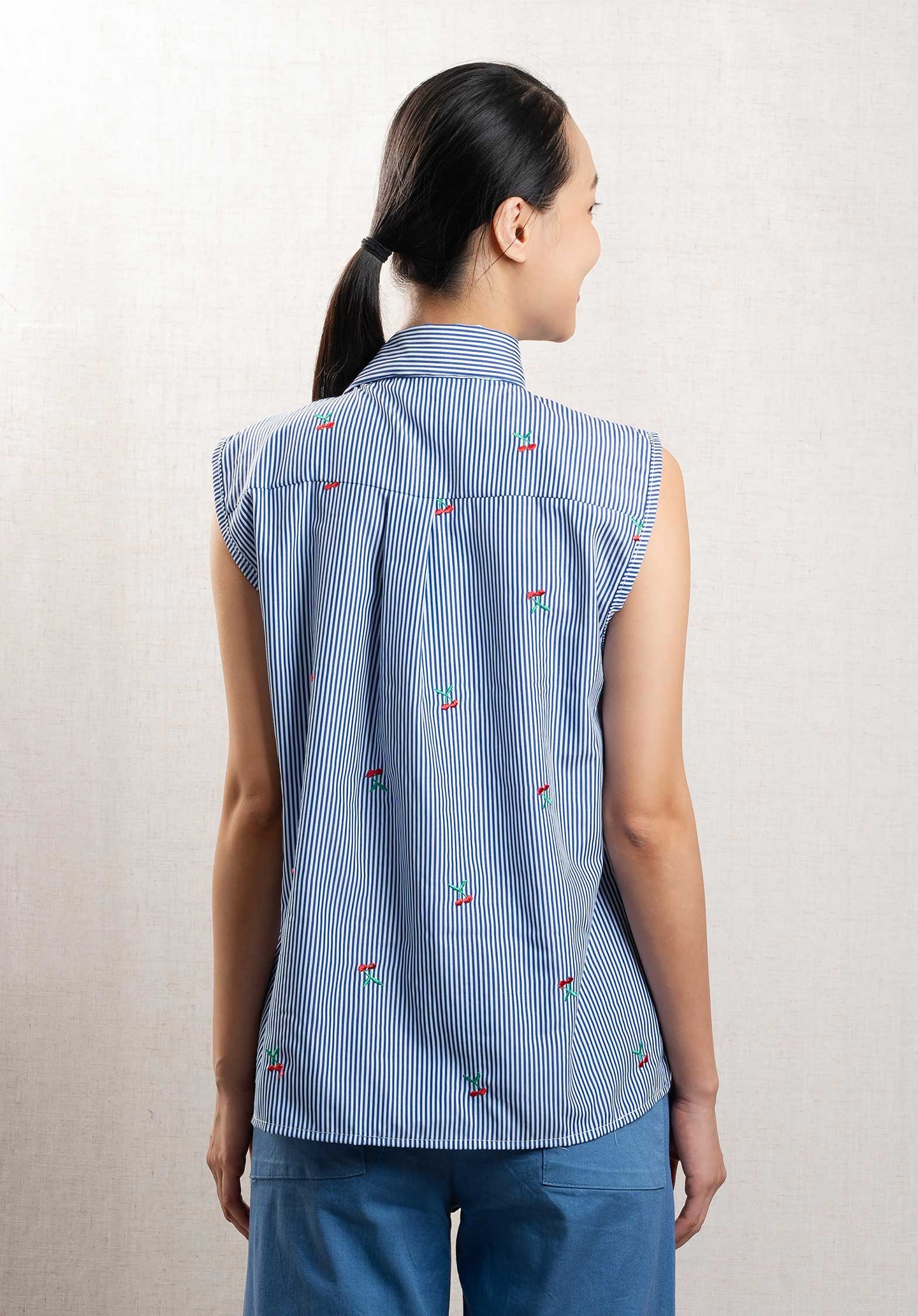 Blouse 13215 Pn33 Blue-Stripe