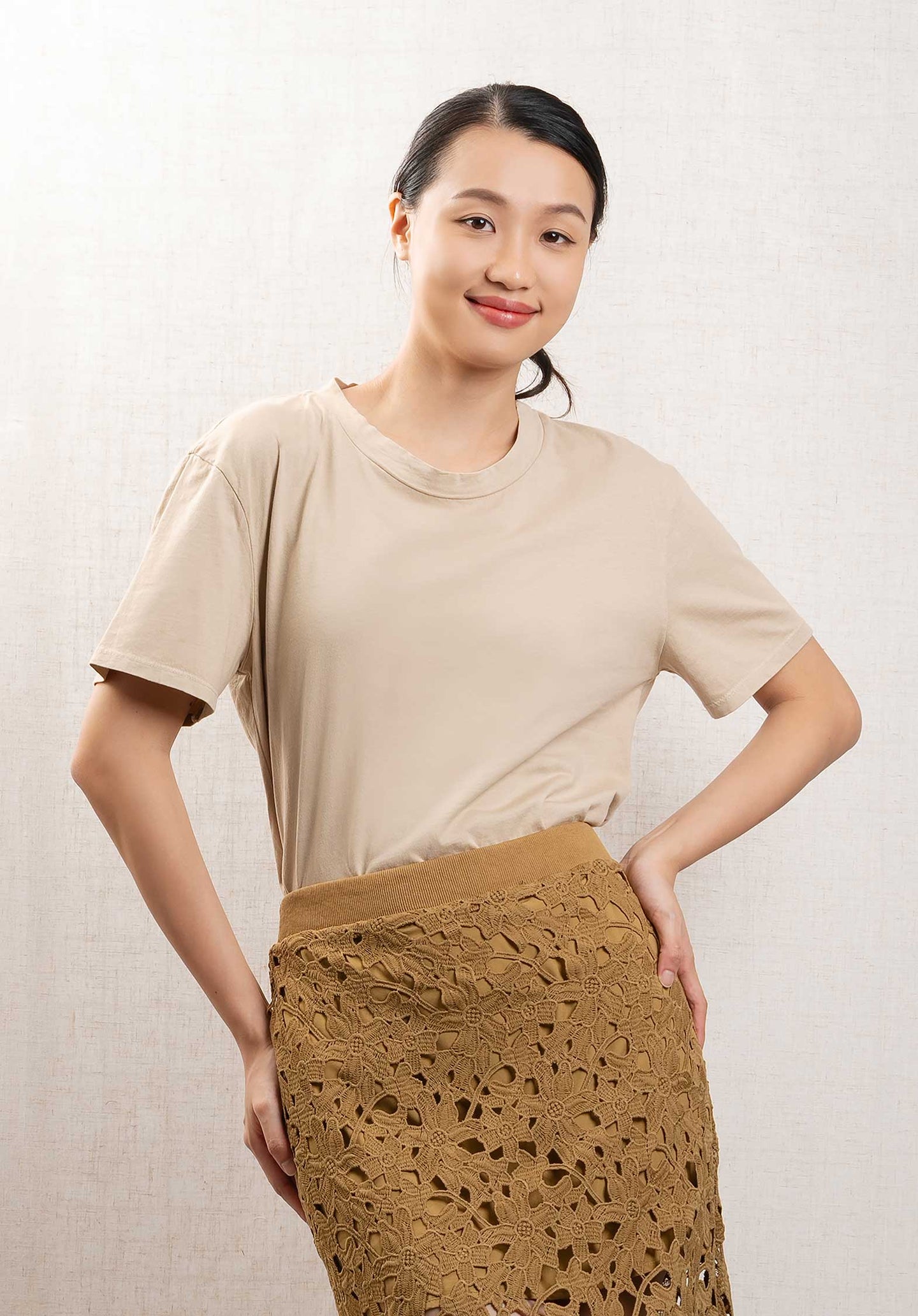 Tshirt Co100 Beige
