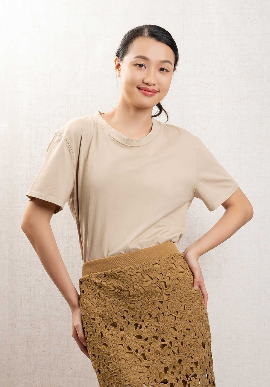 Tshirt Co100 Beige