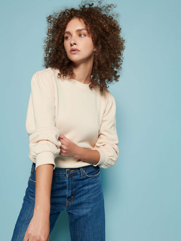 Sweatshirt Carole White-Chocolate