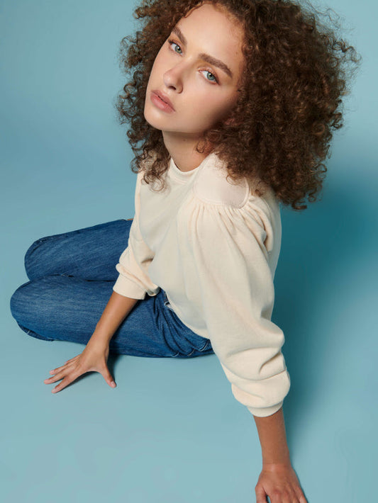 Sweatshirt Carole White-Chocolate