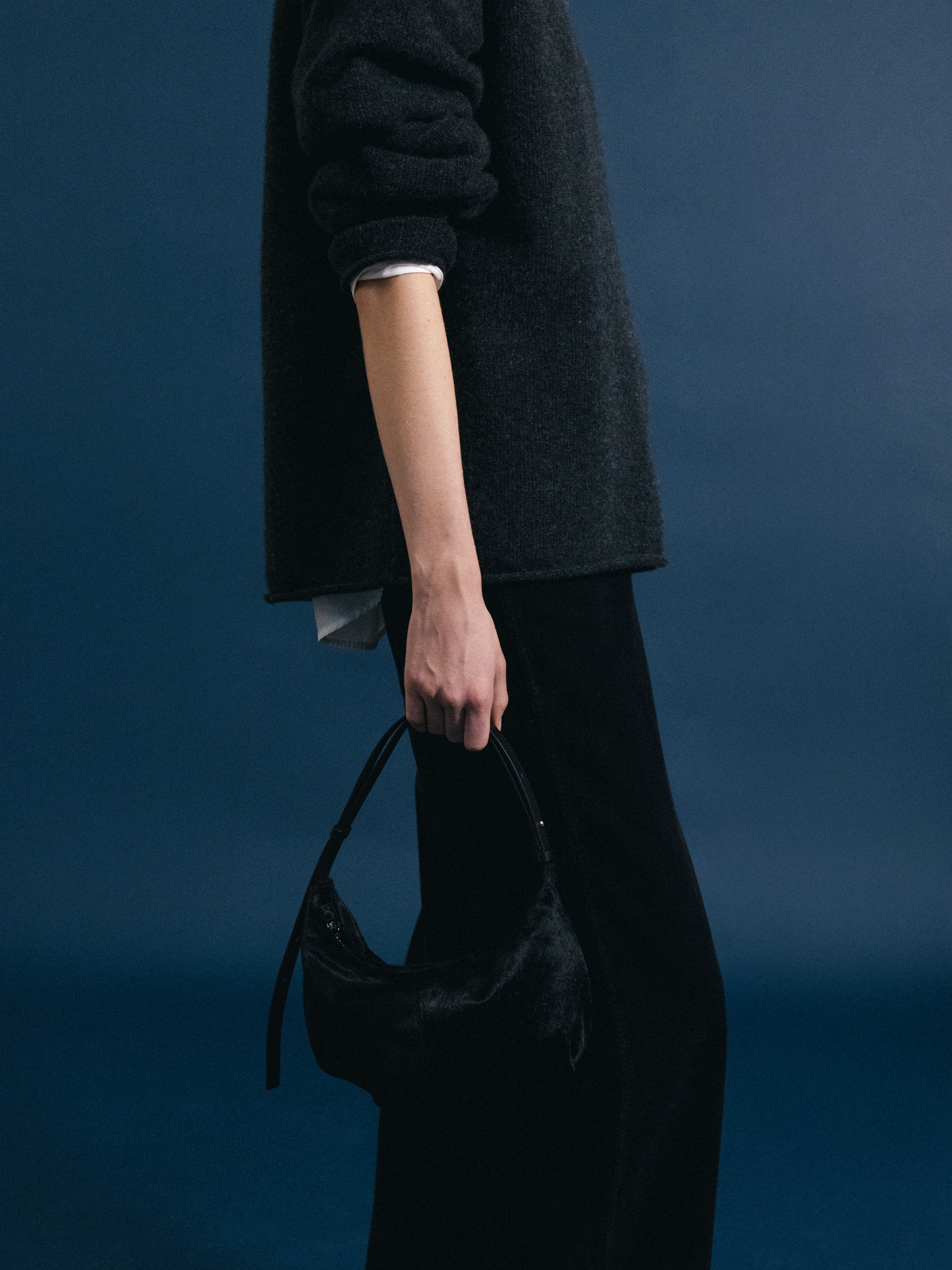 Shoulder Bag Shoulder Mini Black-Suede