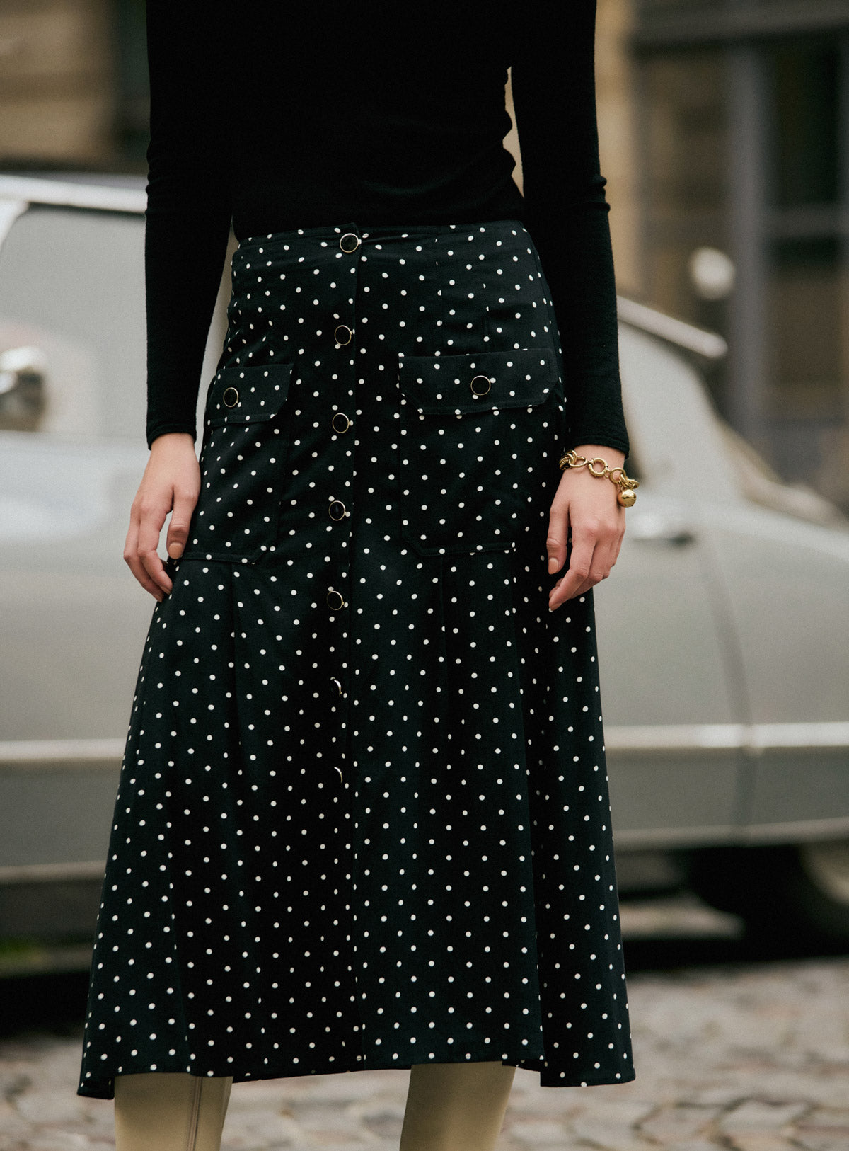 Skirt 225jazz Pois Noir
