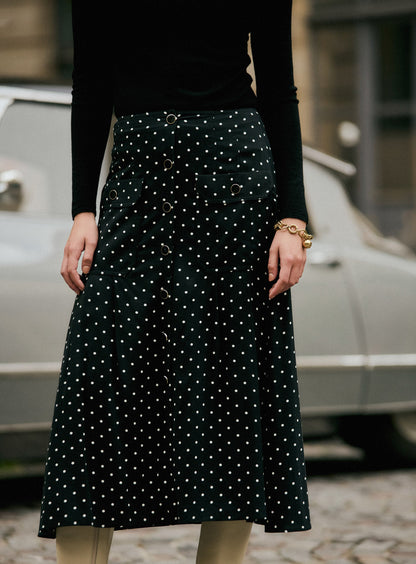 Skirt 225jazz Pois Noir