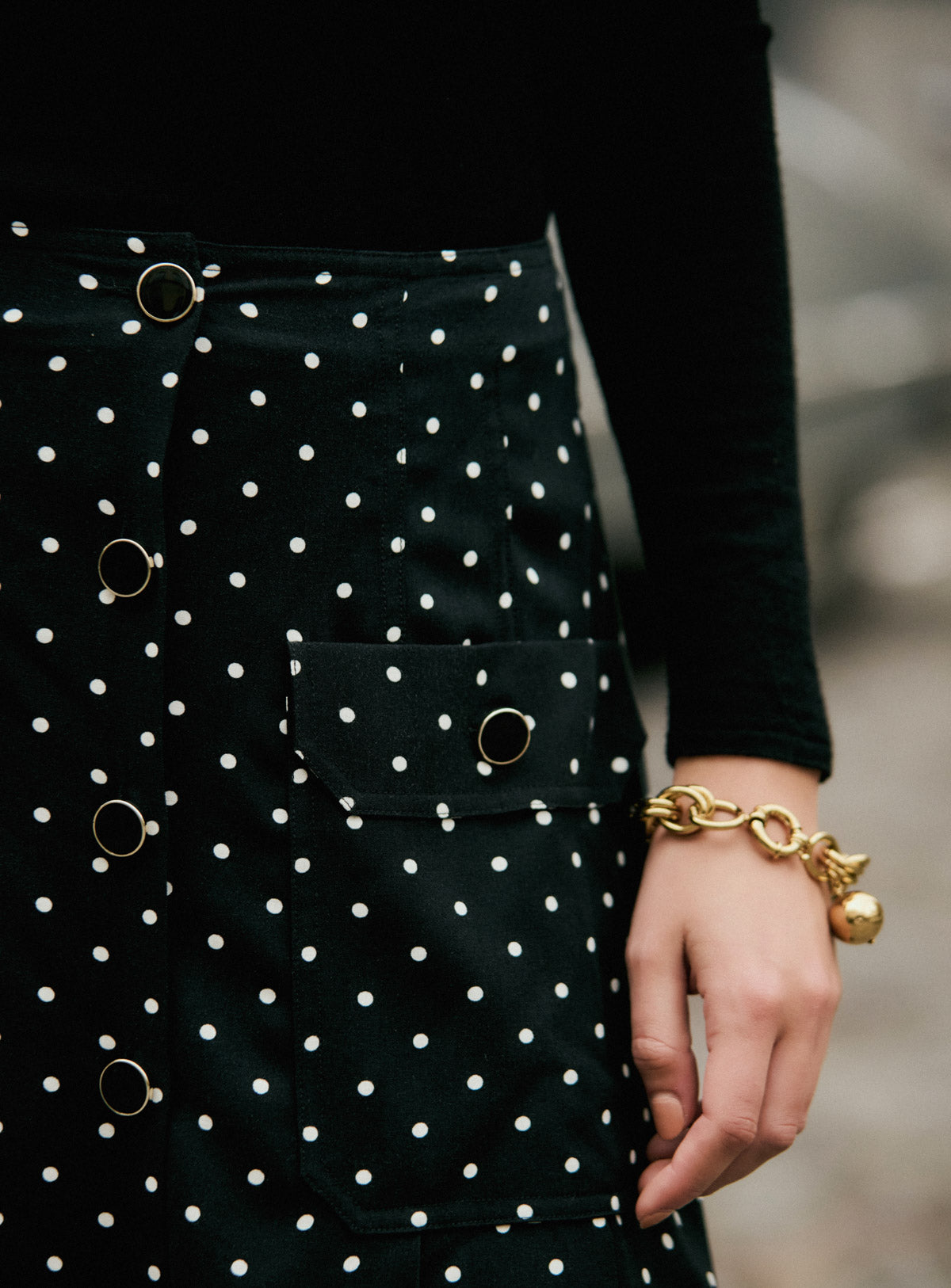 Skirt 225jazz Pois Noir