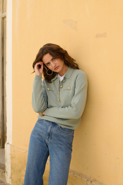 Pullover 225macha Celadon