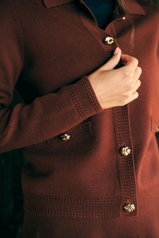 Cardigan 225melba Marron