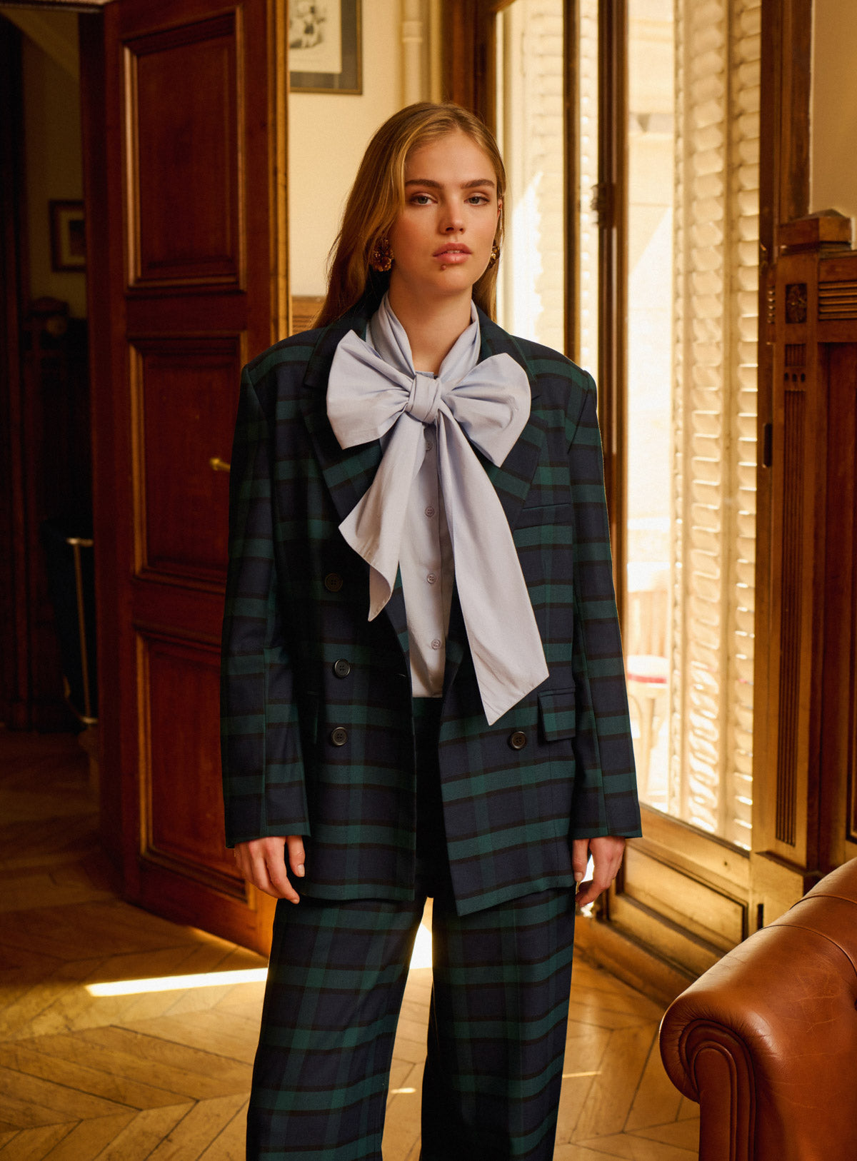 Jacket 225ouna Check Navy