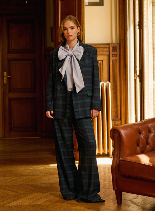 Jacket 225ouna Check Navy