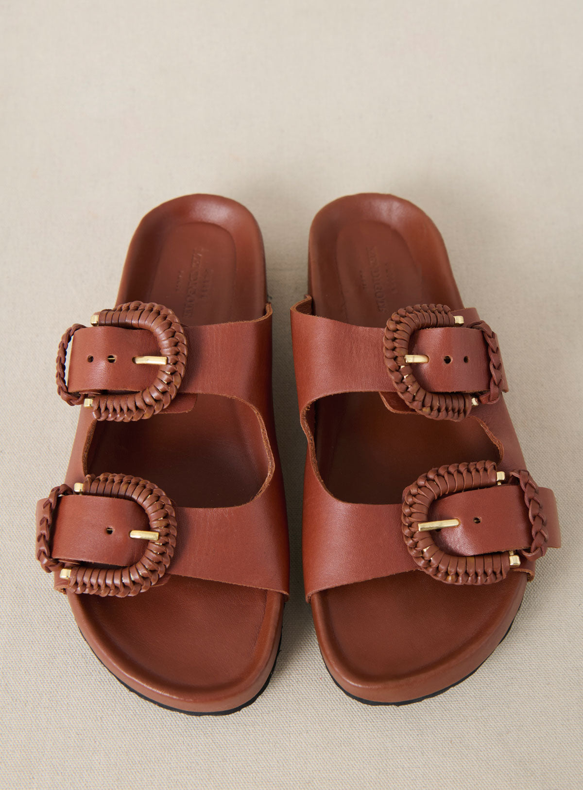 Sandal Cora Cuir Camel