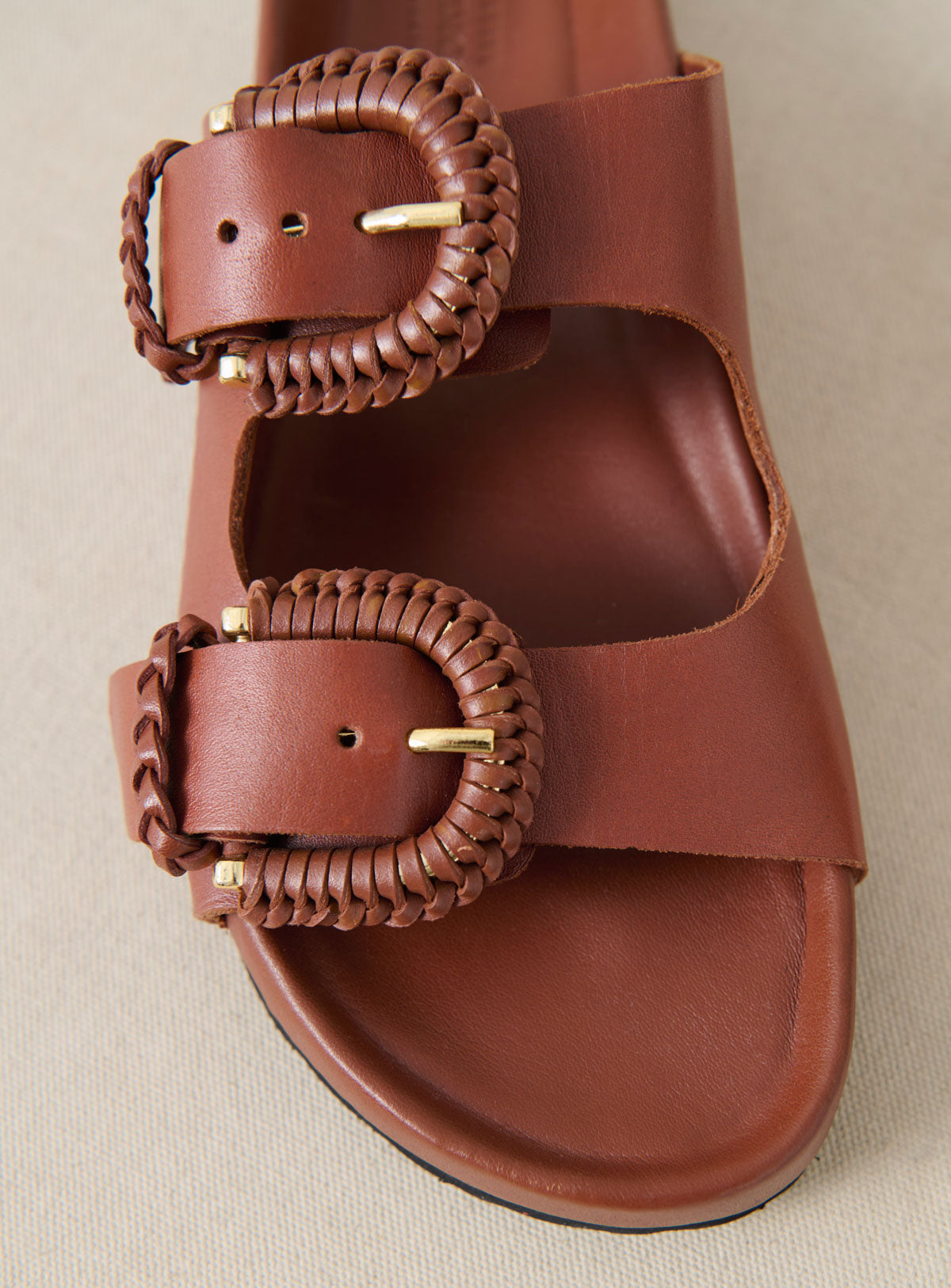 Sandal Cora Cuir Camel