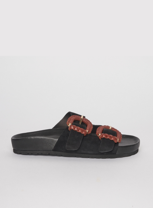 Sandal Cora Suede Noir