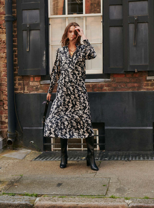 Dress Roberta Floral Noir