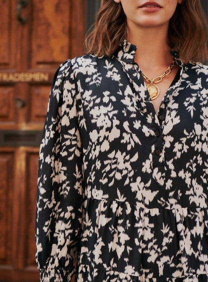 Dress Roberta Floral Noir