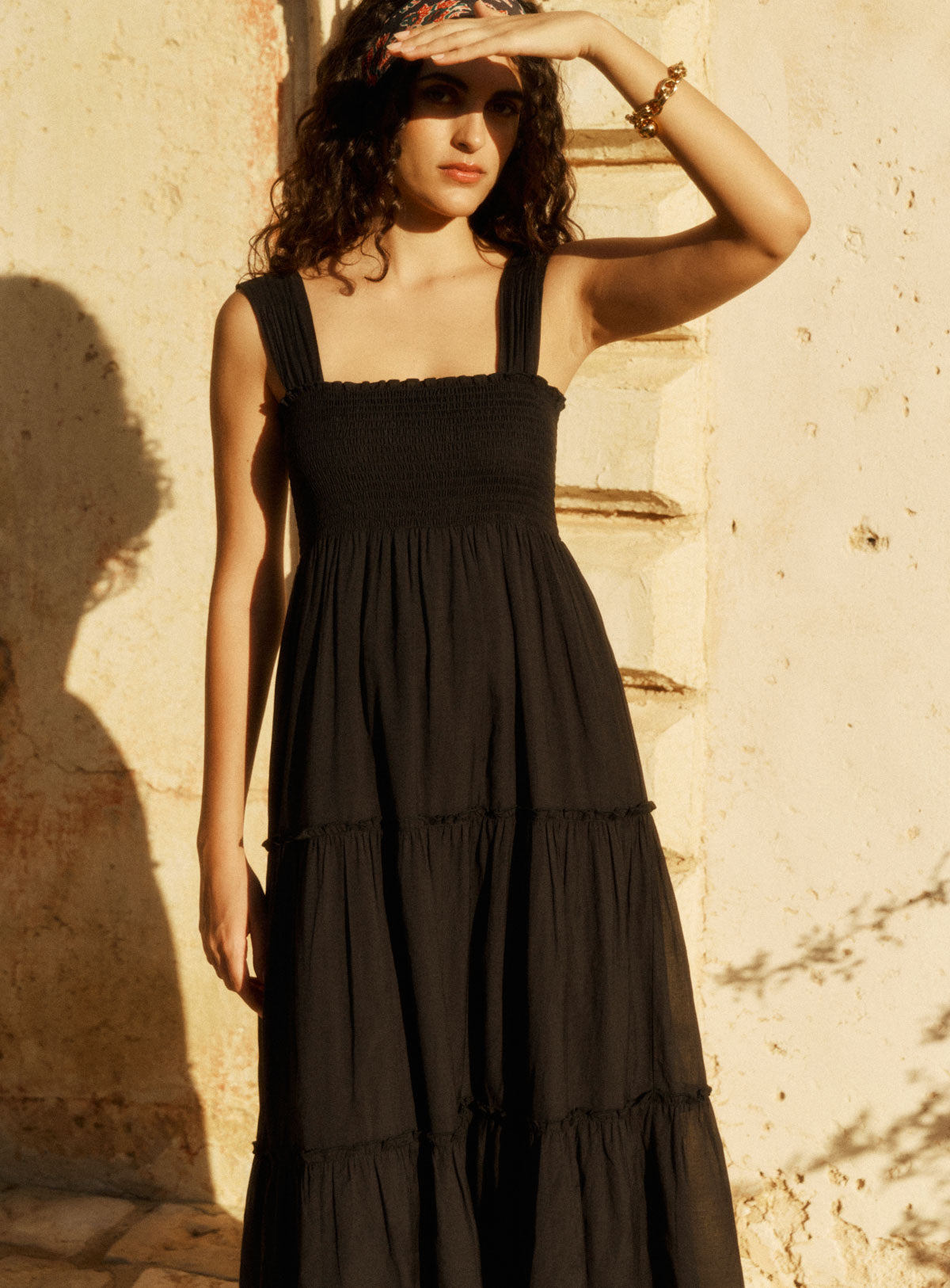Women's Dress 100% Polyester Woven Satin Crepe - Black