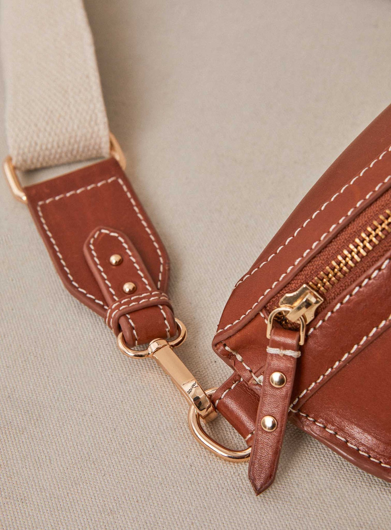 Crossbody Bag Sana Cuir Camel