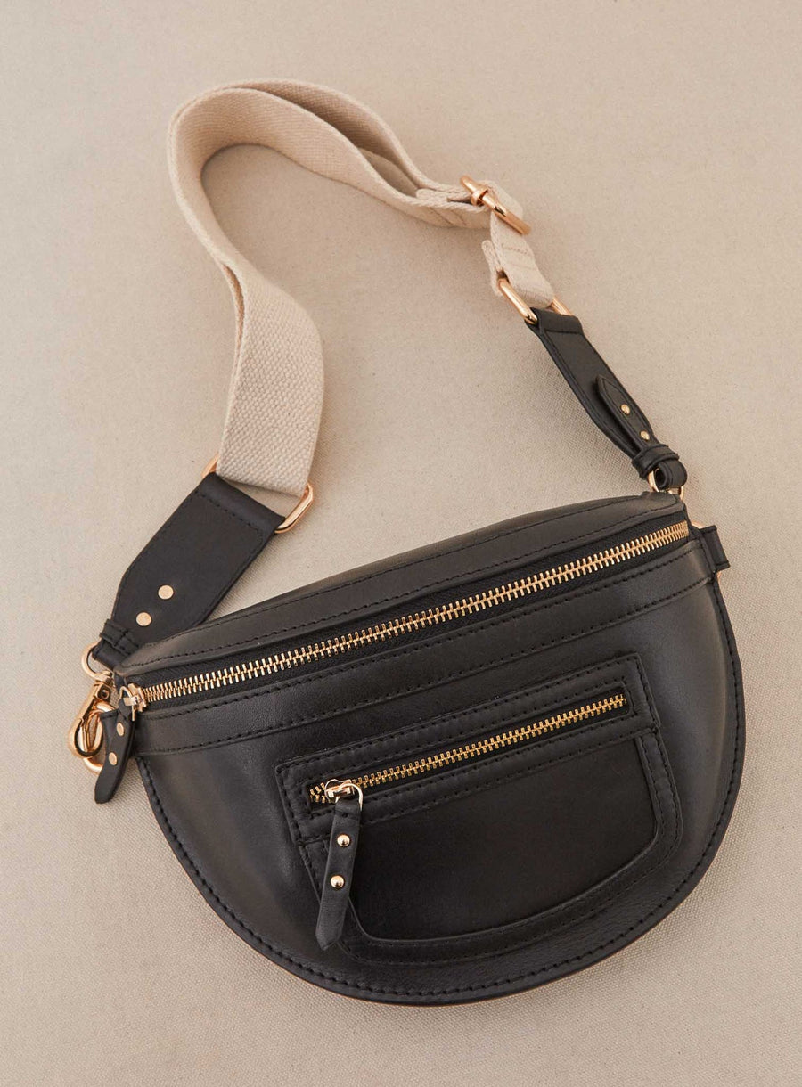 Crossbody Bag Sana Cuir Noir