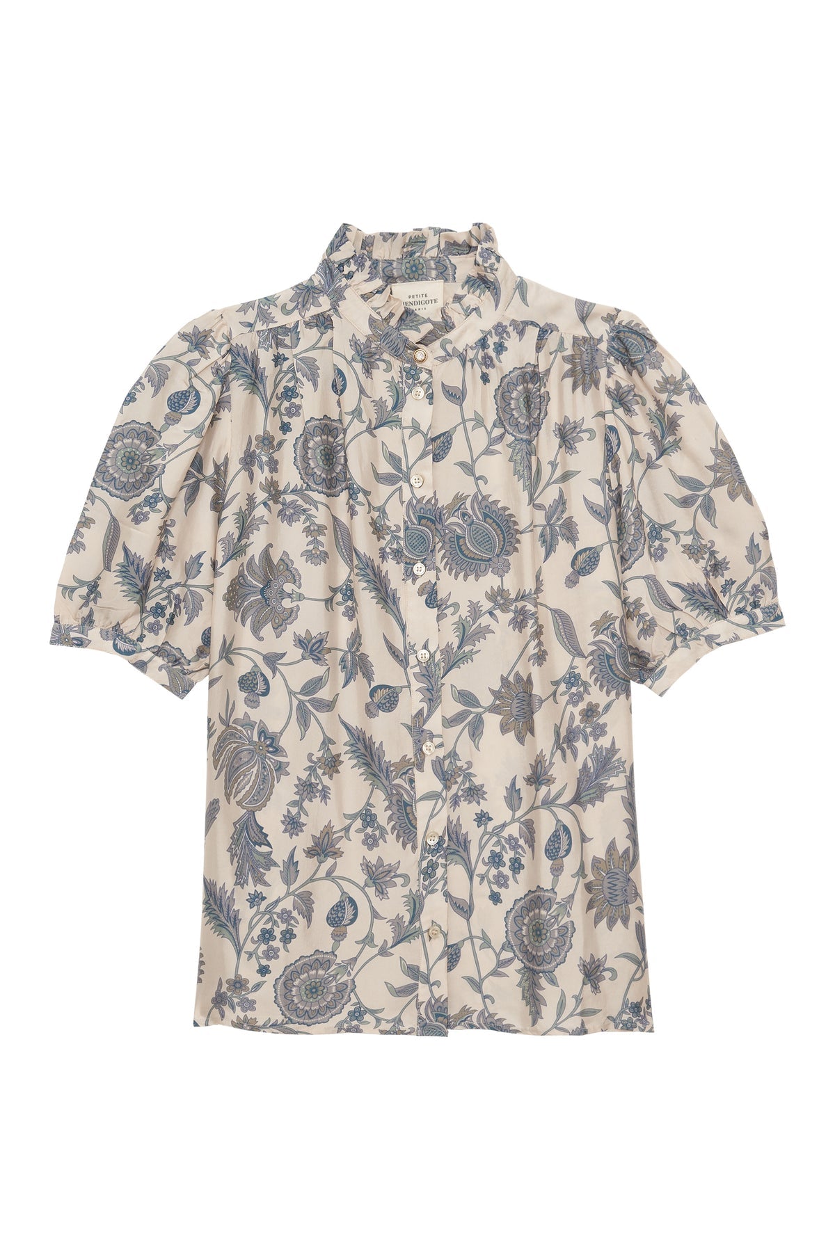 Women's Blouse Georgette Crepe Satin Finish - Ecru