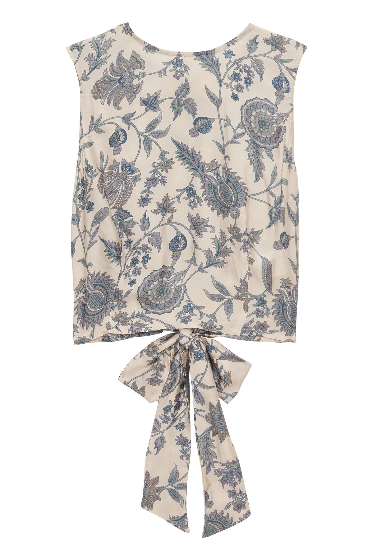 Women Lightweight Sleeveless Blouse Chiffon - Ecru