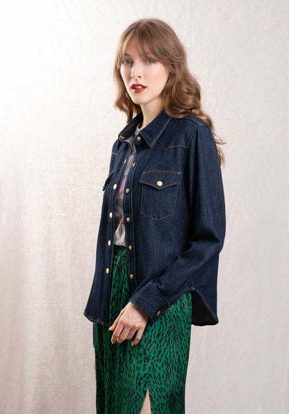 Denim Shirt Dalia Denim 3d Dark-Blue