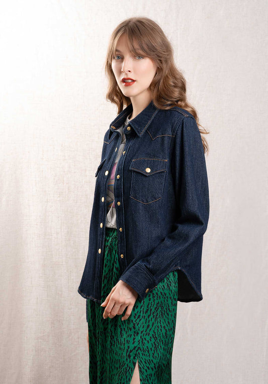 Denim Shirt Dalia Denim 3d Dark-Blue