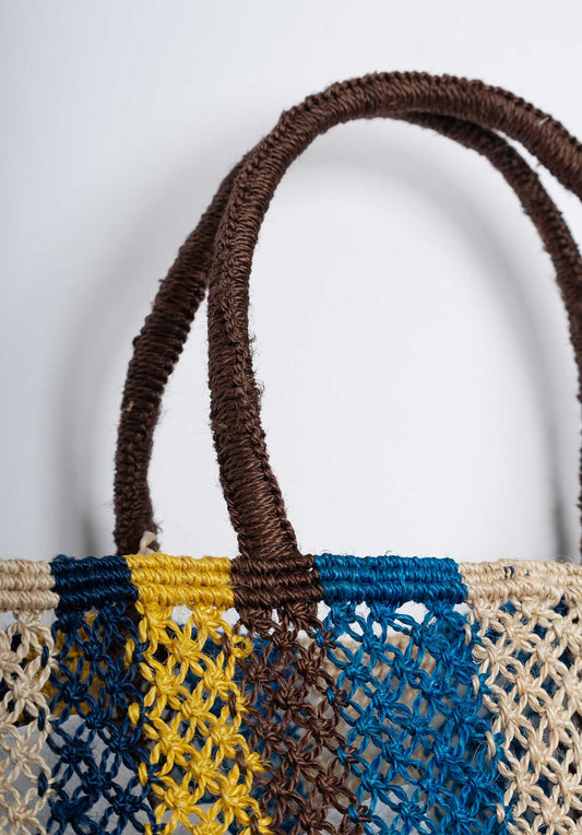 Beach Bag Barry No Word Blue-Yellow