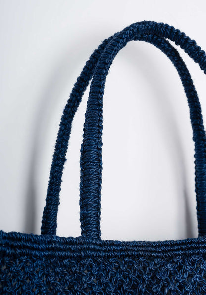 The Jacksons Beach Bag Barry Pool Time -  Jute Tote Indigo