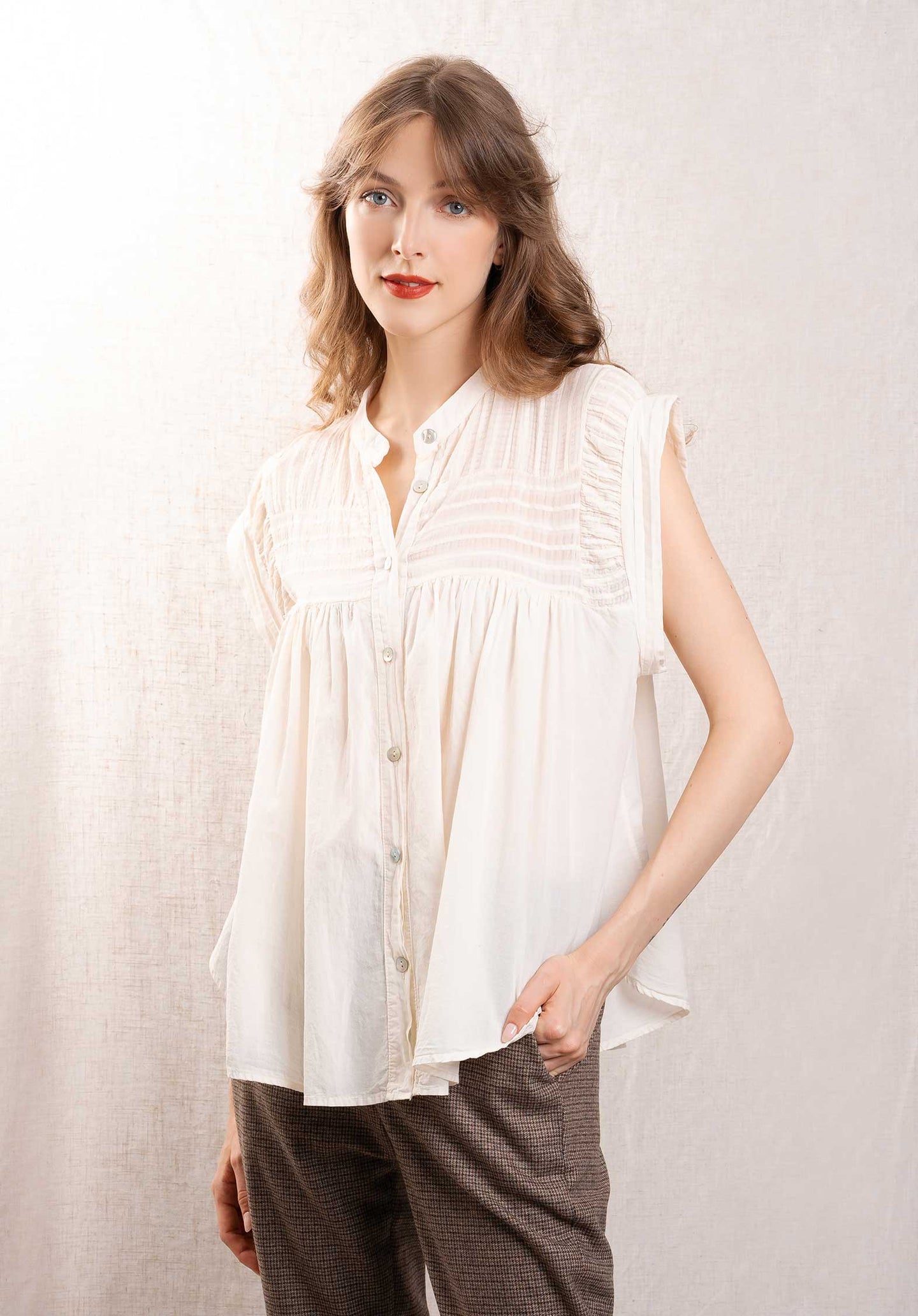 Blouse 94299 Cream