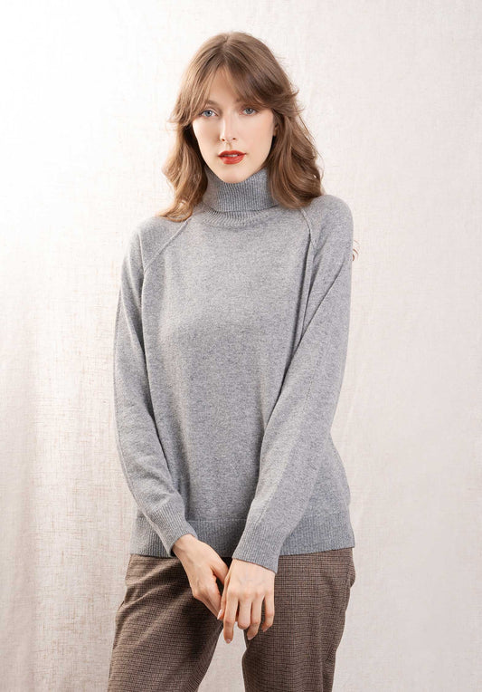 Turtleneck Knitted Paremo 9873 Gris