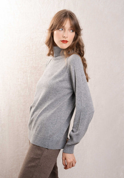 Turtleneck Knitted Paremo 9873 Gris