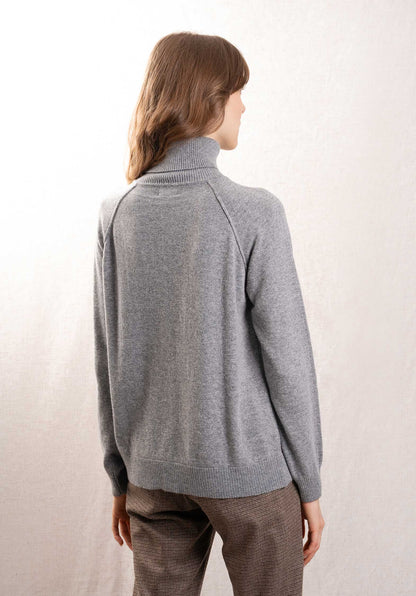 Turtleneck Knitted Paremo 9873 Gris