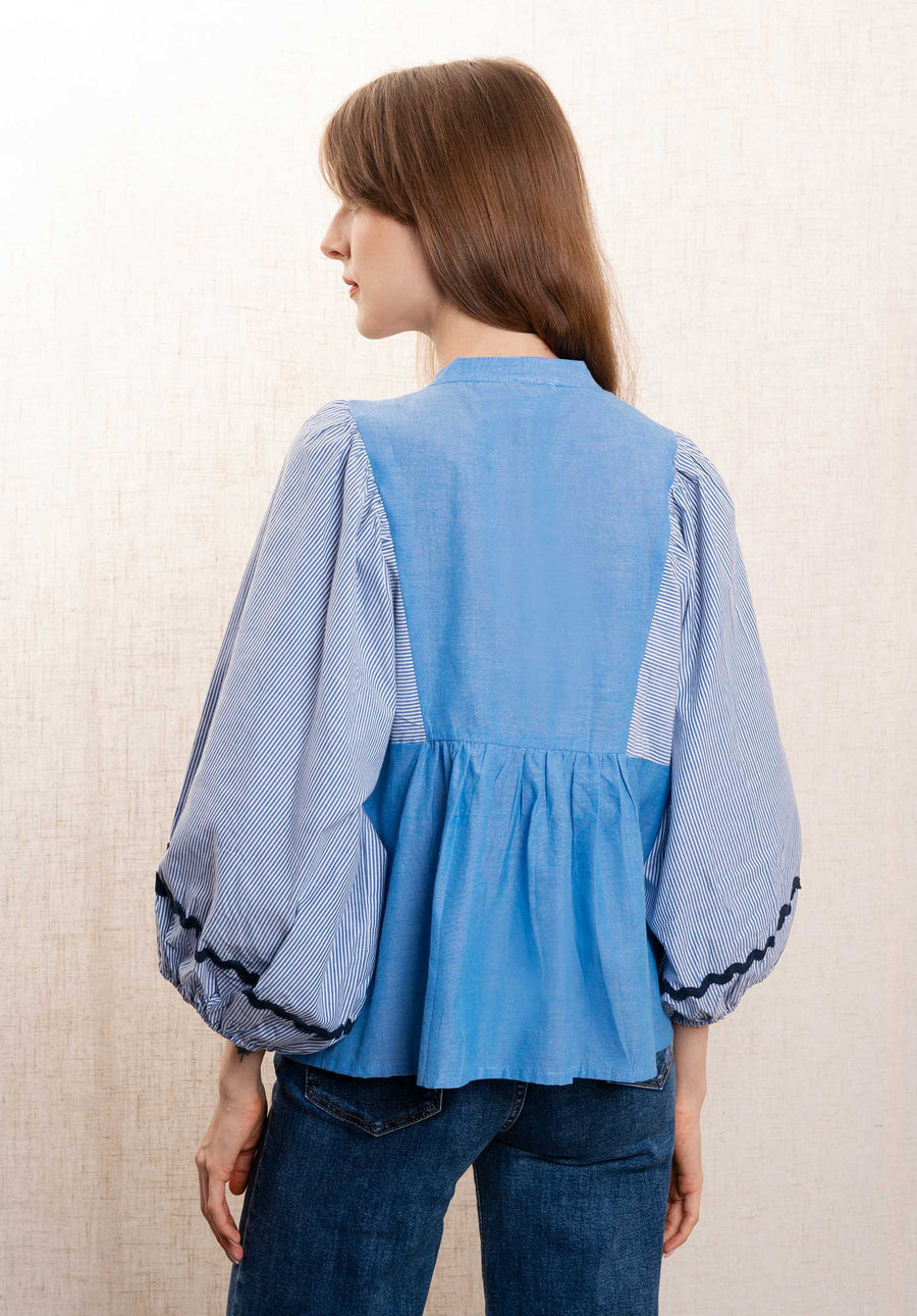 Blouse Vn010 Bleu