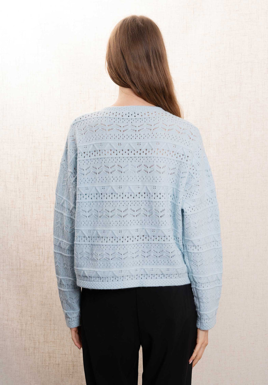 Cardigan M823 Uni Bleu-Ciel