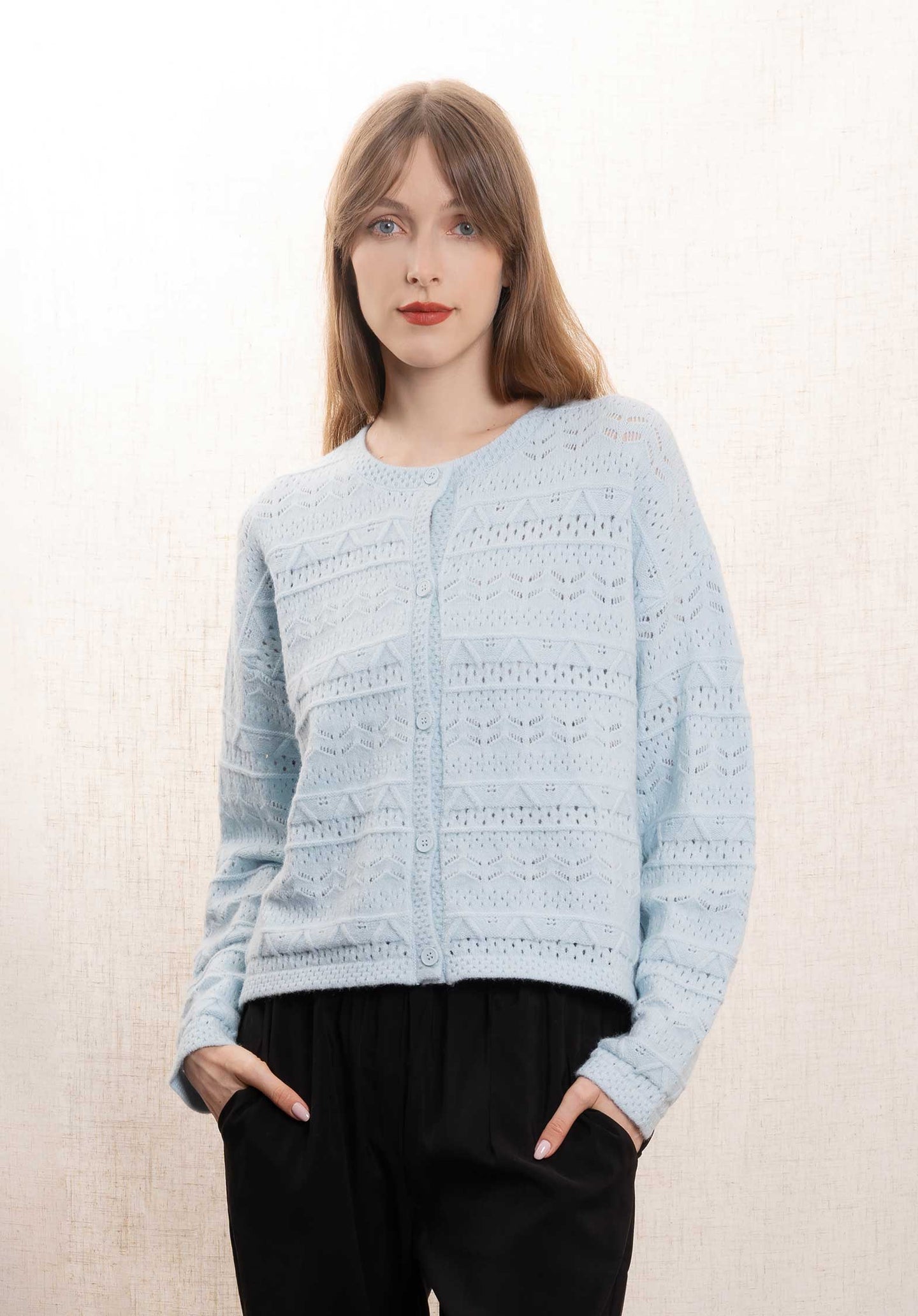 Cardigan M823 Uni Bleu-Ciel