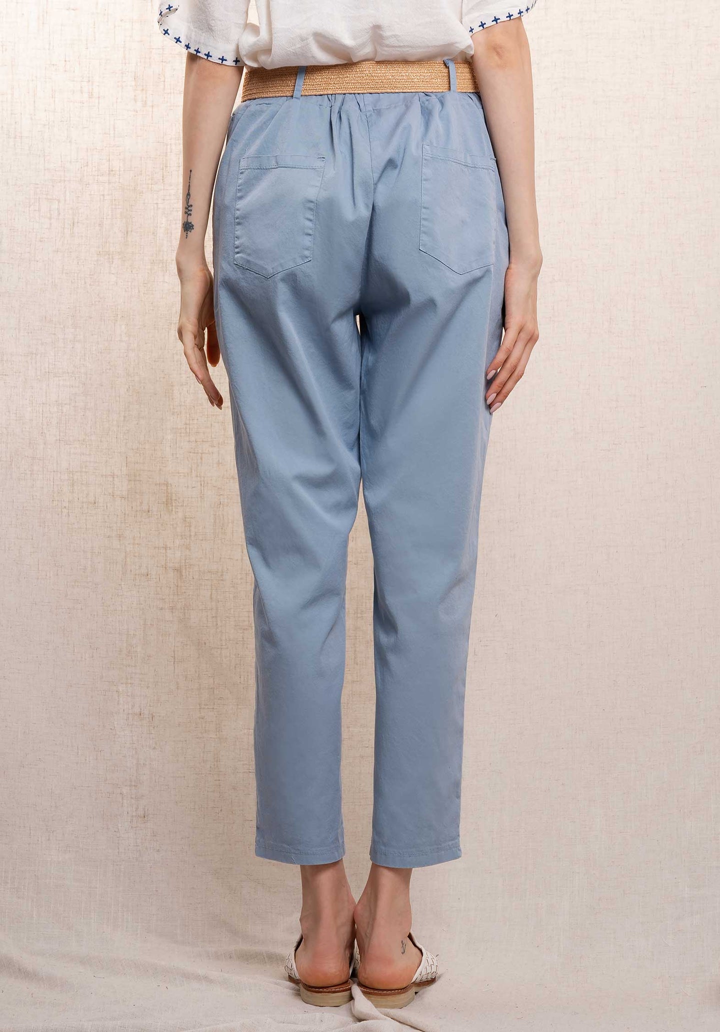 Pants F5336 Light-Blue