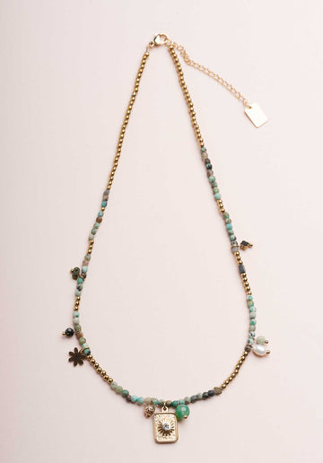 Necklace Kn295 Green