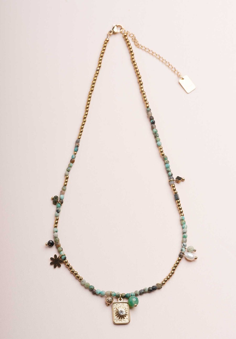 Necklace Kn295 Green