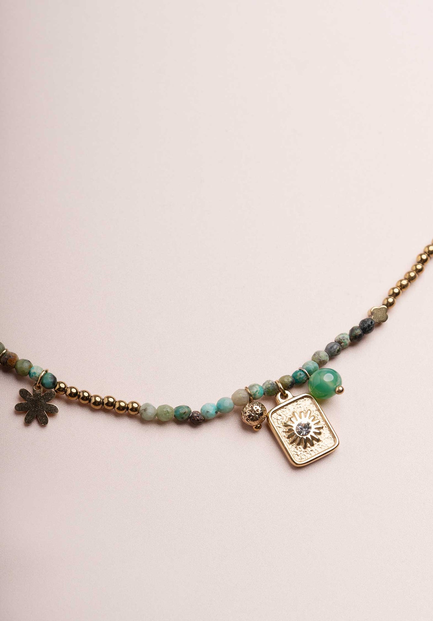 Necklace Kn295 Green