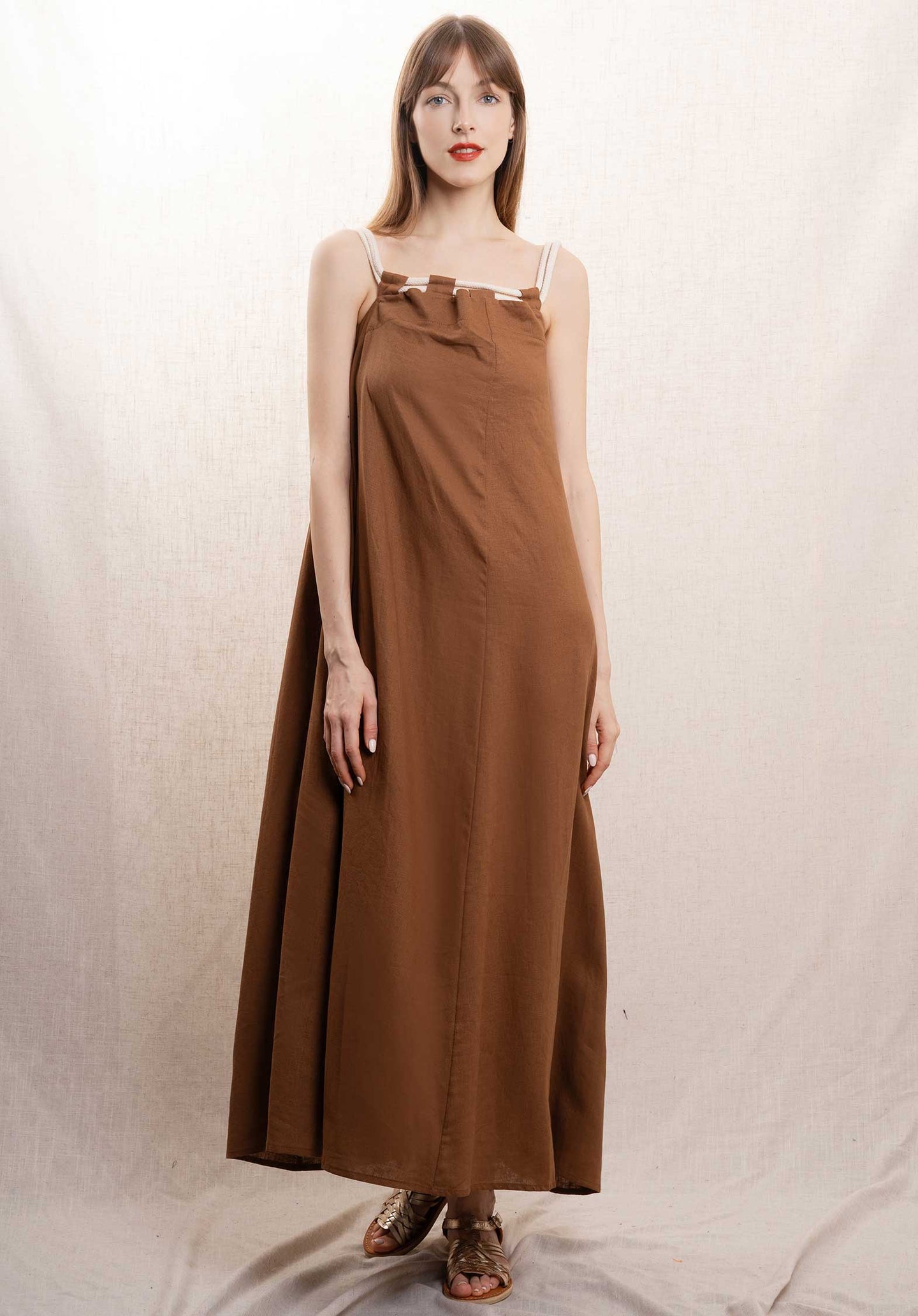 Dress L8731 Brown