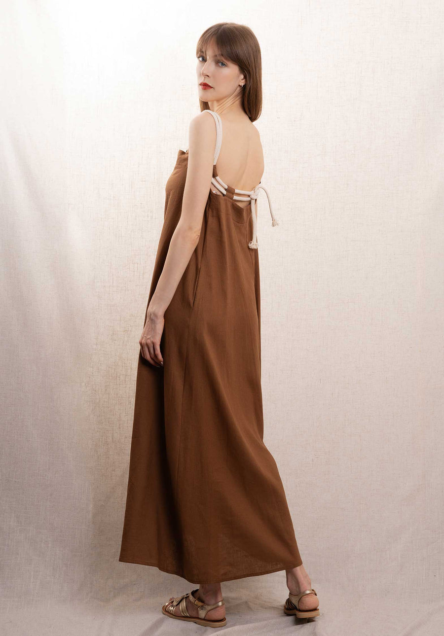 Dress L8731 Brown